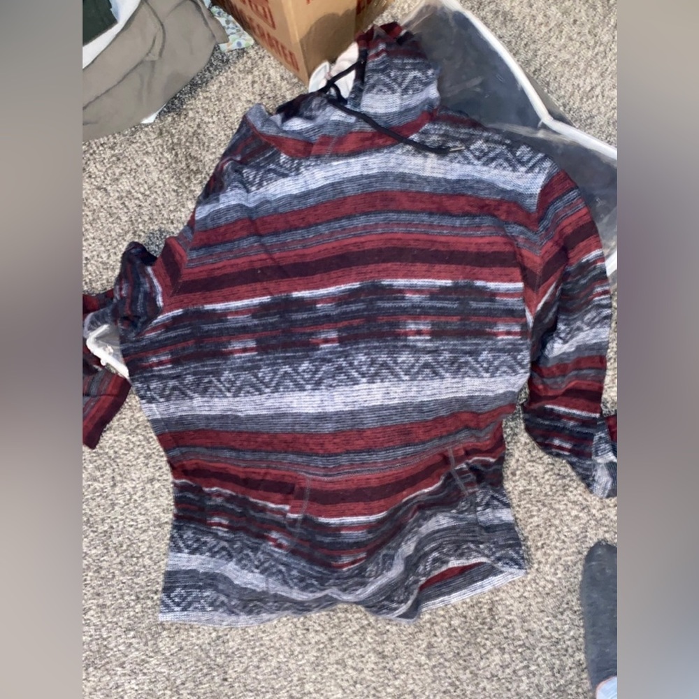 On the byas red hoodie for men